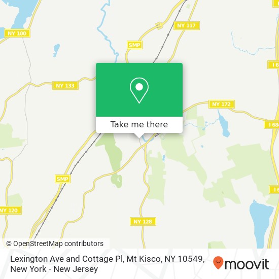 Mapa de Lexington Ave and Cottage Pl, Mt Kisco, NY 10549