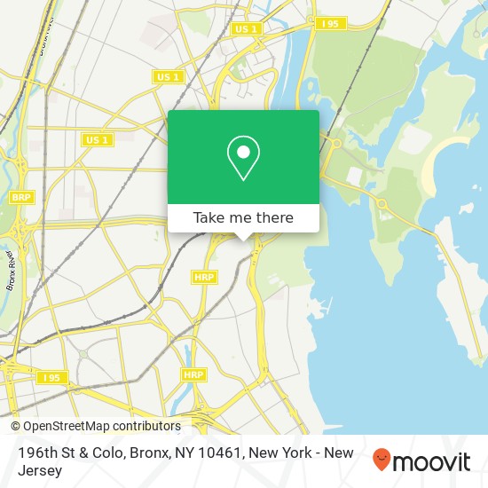 196th St & Colo, Bronx, NY 10461 map