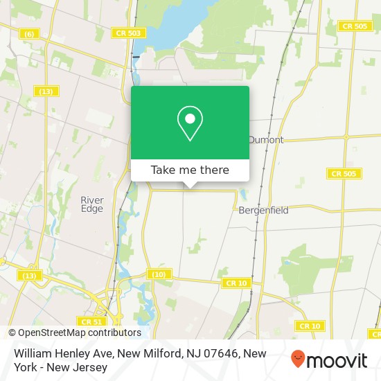 William Henley Ave, New Milford, NJ 07646 map