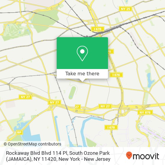 Mapa de Rockaway Blvd Blvd 114 Pl, South Ozone Park (JAMAICA), NY 11420