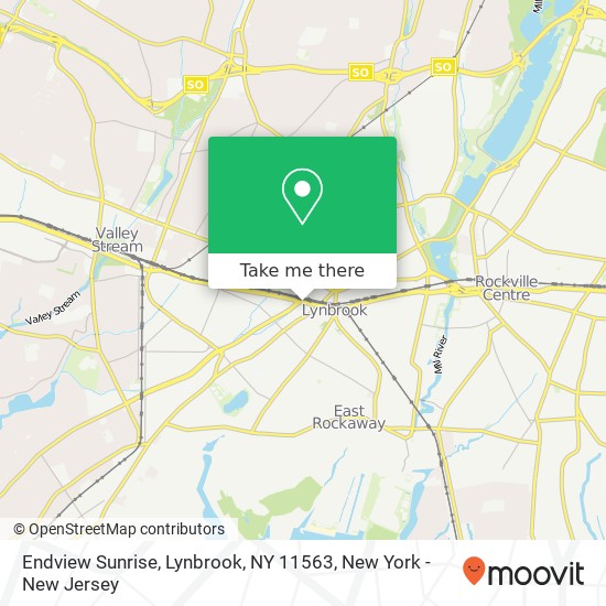 Mapa de Endview Sunrise, Lynbrook, NY 11563