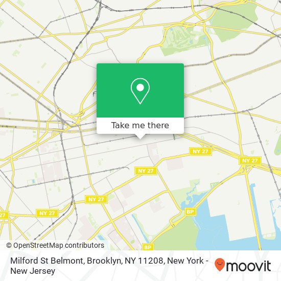 Milford St Belmont, Brooklyn, NY 11208 map