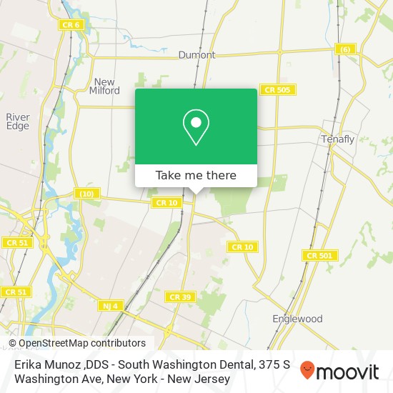 Mapa de Erika Munoz ,DDS - South Washington Dental, 375 S Washington Ave