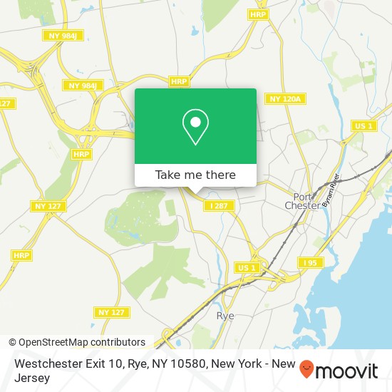 Mapa de Westchester Exit 10, Rye, NY 10580