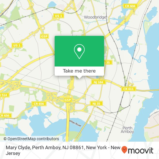 Mapa de Mary Clyde, Perth Amboy, NJ 08861