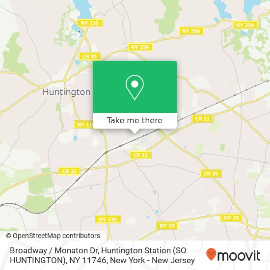 Broadway / Monaton Dr, Huntington Station (SO HUNTINGTON), NY 11746 map