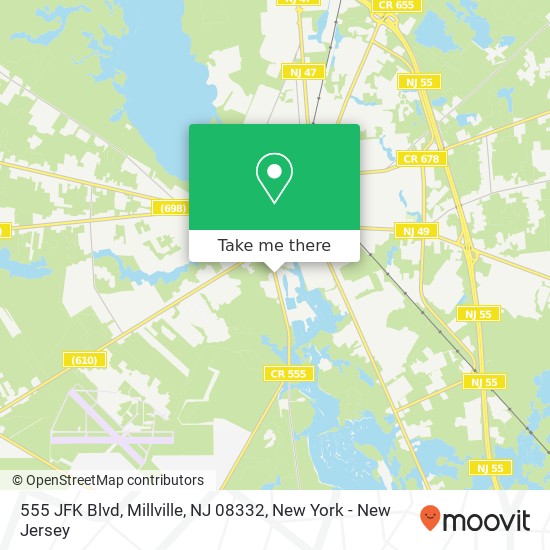 555 JFK Blvd, Millville, NJ 08332 map