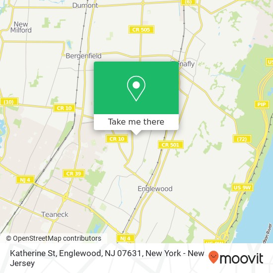 Mapa de Katherine St, Englewood, NJ 07631
