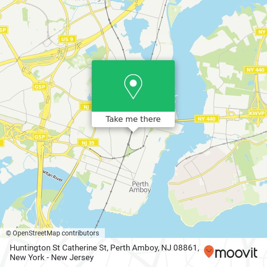 Mapa de Huntington St Catherine St, Perth Amboy, NJ 08861