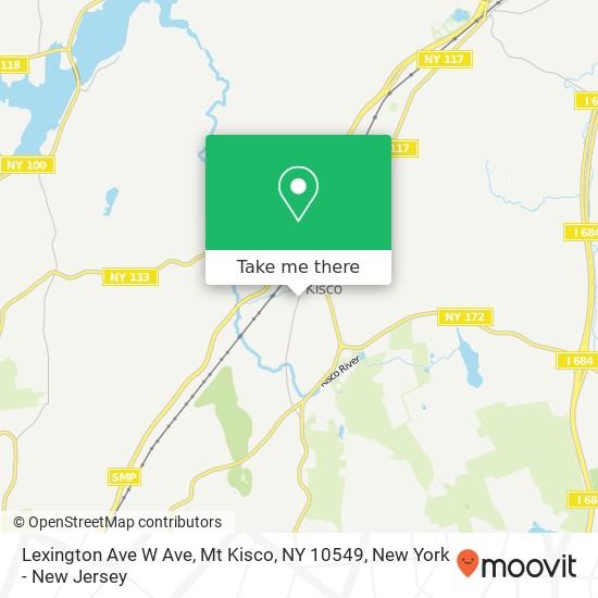 Mapa de Lexington Ave W Ave, Mt Kisco, NY 10549