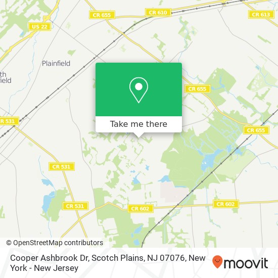 Mapa de Cooper Ashbrook Dr, Scotch Plains, NJ 07076