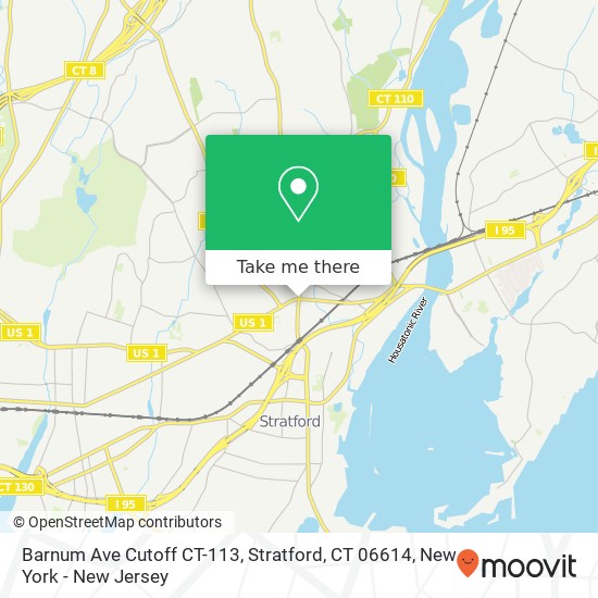 Mapa de Barnum Ave Cutoff CT-113, Stratford, CT 06614