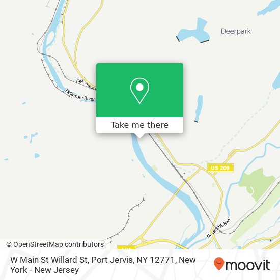 Mapa de W Main St Willard St, Port Jervis, NY 12771