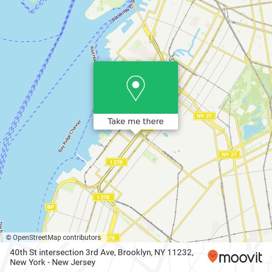 Mapa de 40th St intersection 3rd Ave, Brooklyn, NY 11232