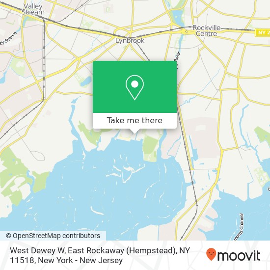 Mapa de West Dewey W, East Rockaway (Hempstead), NY 11518