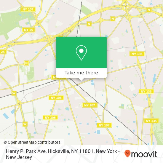 Mapa de Henry Pl Park Ave, Hicksville, NY 11801
