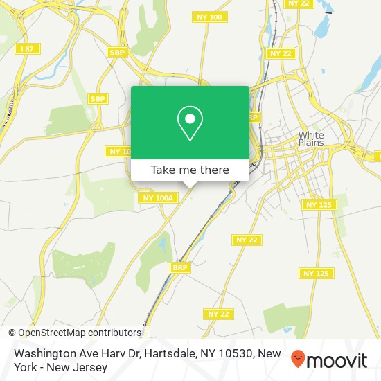 Mapa de Washington Ave Harv Dr, Hartsdale, NY 10530