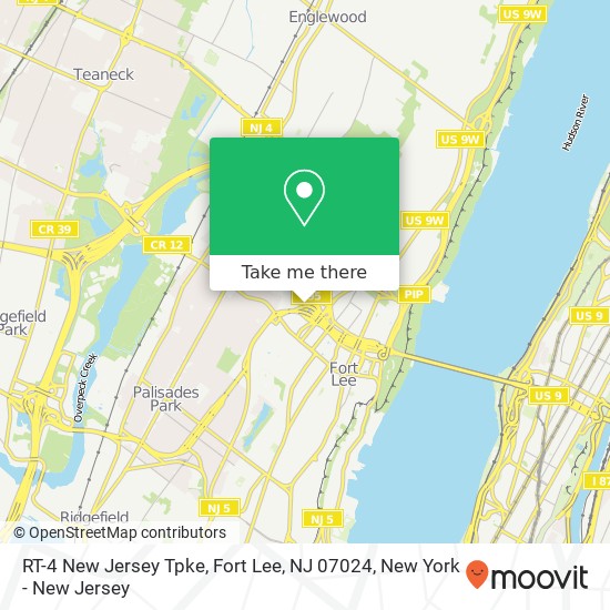 RT-4 New Jersey Tpke, Fort Lee, NJ 07024 map
