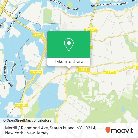 Mapa de Merrill / Richmond Ave, Staten Island, NY 10314