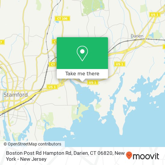 Mapa de Boston Post Rd Hampton Rd, Darien, CT 06820