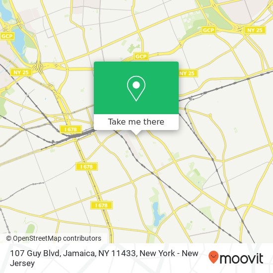 Mapa de 107 Guy Blvd, Jamaica, NY 11433