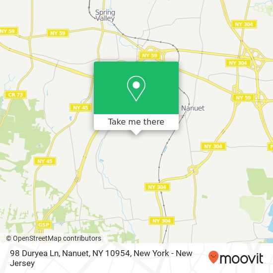 Mapa de 98 Duryea Ln, Nanuet, NY 10954