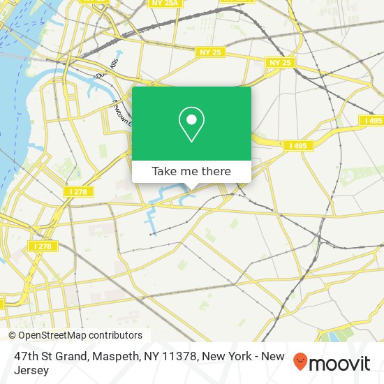 Mapa de 47th St Grand, Maspeth, NY 11378