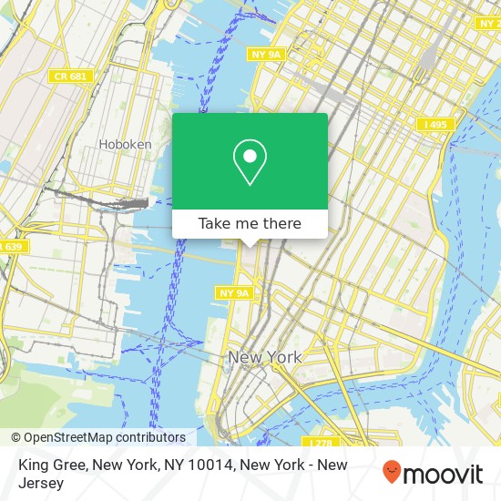 Mapa de King Gree, New York, NY 10014