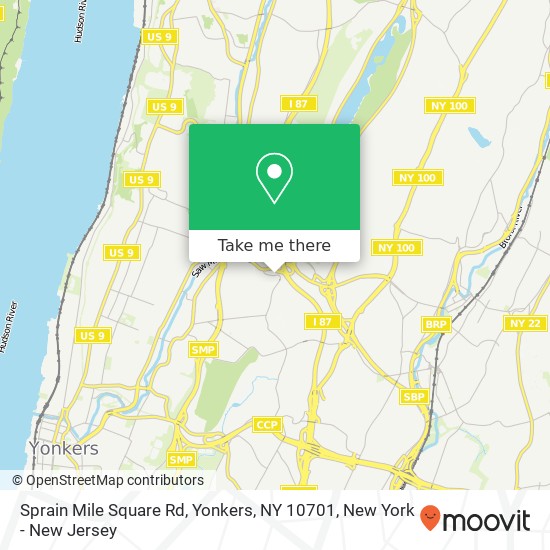 Mapa de Sprain Mile Square Rd, Yonkers, NY 10701