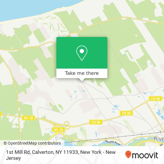 Mapa de 1st Mill Rd, Calverton, NY 11933