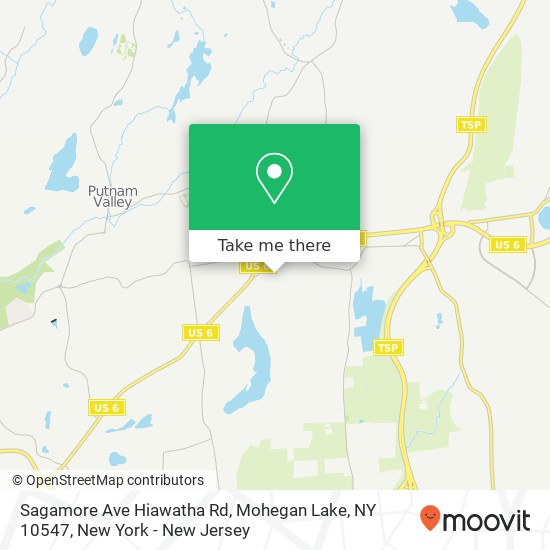 Sagamore Ave Hiawatha Rd, Mohegan Lake, NY 10547 map