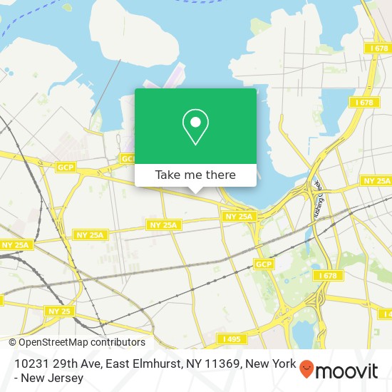 Mapa de 10231 29th Ave, East Elmhurst, NY 11369