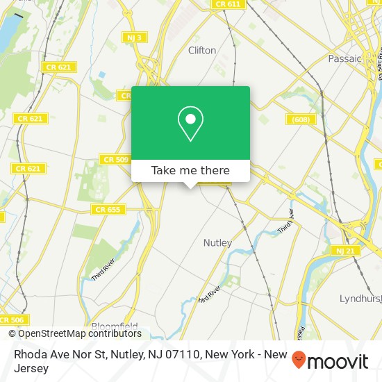 Rhoda Ave Nor St, Nutley, NJ 07110 map