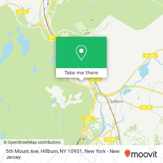 Mapa de 5th Mount Ave, Hillburn, NY 10931