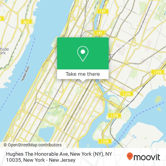 Hughes The Honorable Ave, New York (NY), NY 10035 map