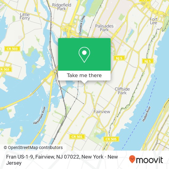 Fran US-1-9, Fairview, NJ 07022 map
