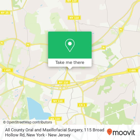 All County Oral and Maxillofacial Surgery, 115 Broad Hollow Rd map