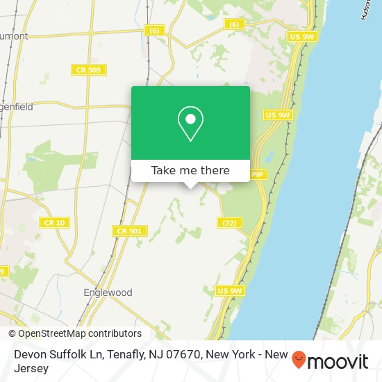 Devon Suffolk Ln, Tenafly, NJ 07670 map