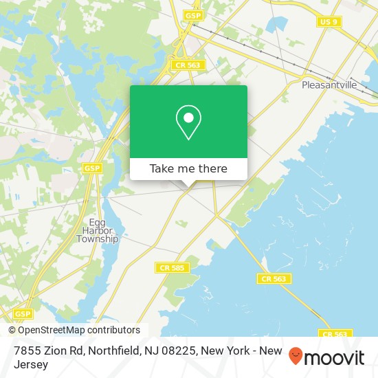 Mapa de 7855 Zion Rd, Northfield, NJ 08225
