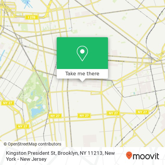 Kingston President St, Brooklyn, NY 11213 map
