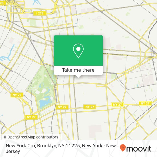 Mapa de New York Cro, Brooklyn, NY 11225