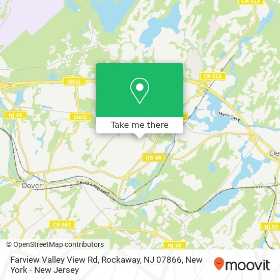 Mapa de Farview Valley View Rd, Rockaway, NJ 07866