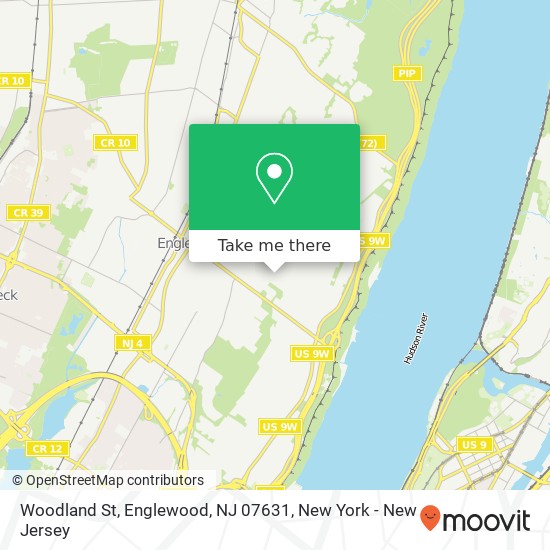 Mapa de Woodland St, Englewood, NJ 07631