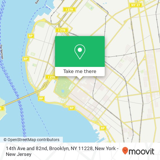 Mapa de 14th Ave and 82nd, Brooklyn, NY 11228