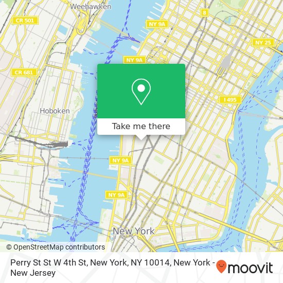 Mapa de Perry St St W 4th St, New York, NY 10014