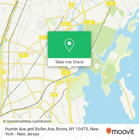 Mapa de Hunter Ave and Boller Ave, Bronx, NY 10475
