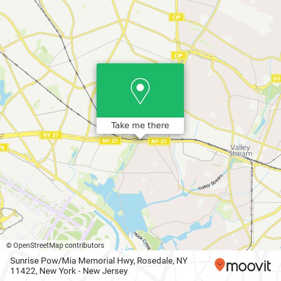 Mapa de Sunrise Pow / Mia Memorial Hwy, Rosedale, NY 11422