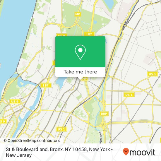 St & Boulevard and, Bronx, NY 10458 map