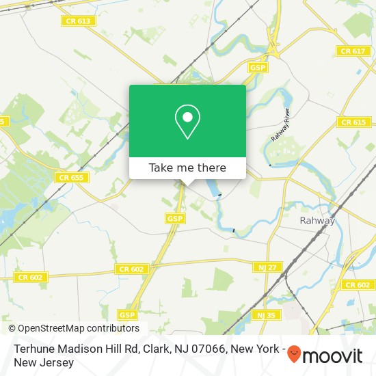 Mapa de Terhune Madison Hill Rd, Clark, NJ 07066