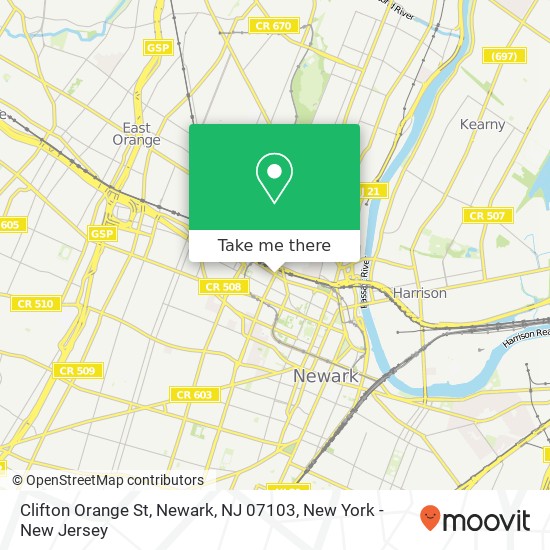 Clifton Orange St, Newark, NJ 07103 map